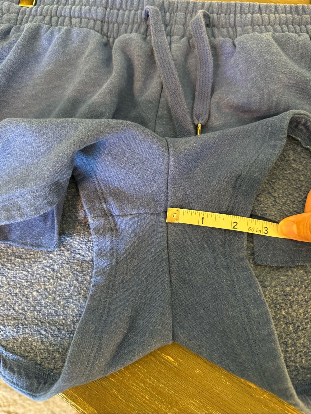 Gilly Hicks Bright Blue Drawstring Athletic Sweat Shorts Size L Women Pockets - Picture 4 of 6